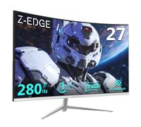 Z-Edge Ecran Pc Gamer Incurvé Blanc 27'' 280 Hz (DP), 240 Hz (HDMI), 1ms, FHD, FreeSync, Moniteur Gaming White 16:9, Inclinaison Réglable, 1500R, 2×HDMI2.0 & 2×DP1.2, 178° Angle Vue(HDMI Câble Inclus)