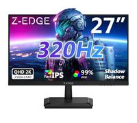 Z-Edge Moniteur de jeu 27 pouces 320 Hz 300 Hz, moniteur IPS rapide 2K QHD 1440p, taux de rafraîchissement MPRT G27IS 1 ms, sRGB 99 %, équilibre des ombres, PIP/PBP, HDMI 2.1 x 2, DP 1.4 x 2