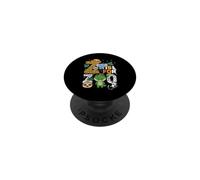 Z est pour Les Animaux du Zoo, Excursion au Zoo dans la Jungle, Safari d'une journée PopSockets PopGrip Adhésif