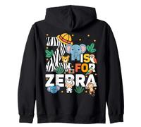 Z est pour Zebra Zoo Animals, Excursion au Zoo, Jungle Zoo Day Sweat à Capuche