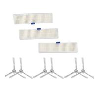 Z/F Pour aspirateur Rowenta Robot Explorer Series 20 40 50 75, brosse latérale et filtre Hepa, 6 têtes de brosse + 3 filtres