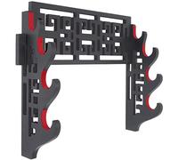 Z-fiber Support Mural Velours rembourré Katana Support samouraï Porte-épée présentoir Dragon Cintre, 4 Tier en Bois Noir, 14,5 pouces/37 cm, pour Affichage et Stockage d'Épées ou d'Armes