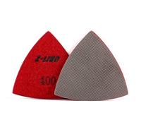 Z-Lion Disque de ponçage triangulaire galvanisé diamant grain 400 pour outils oscillants