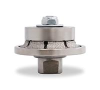 Z-LION Fraise à profiler diamantée - Demi-bullnose brasée sous vide pour béton, granit, marbre, pierre, filetage M14 (B5)