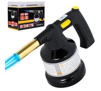 Z.M.C Brûleur à gaz 1,3 kW - Chalumeau de soudage jusqu'à 1350 °C - Brûleur Bunsen - Flamme réglable - Allumage piézoélectrique