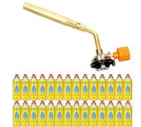 Z.M.C Brûleur à gaz polyvalent 1,65 kW + 28 cartouches de gaz de 227 g, chalumeau à souder jusqu'à 1371 °C, chalumeau de soudage, chalumeau Bunsen avec flamme réglable, dispositif de brûlage lampe à