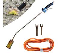 Z.M.C Brûleur de mauvaises herbes 1850 °C, Ø 60 mm, brûleur haute performance, 69 kW, longueur tuyau 90 cm, tuyau de 5 m, poignée ergonomique, désherbant pour jardin, toit, bois et atelier