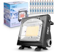 Z.M.C Chauffage à gaz portable 2 en 1 + 20 cartouches de gaz 227 g - Chauffage de camping 1,7 kW - Chauffage à gaz pour l'extérieur et l'intérieur - Chauffage mobile avec allumage piézoélectrique