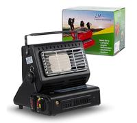 Z.M.C Chauffage à Gaz Portable 2 en 1 Avec Connexion GPL - Chauffage de Camping 1,3 kW Pour Extérieur, Mobile Avec Allumage Piézo