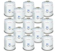 Z.M.C Lot de 13 cartouches de gaz 450 g, gaz propane/butane 810 ml, cartouche de gaz EN417, filetage européen, raccord fileté européen, cartouche à vis pour désherbeur, boîte de gaz sous pression