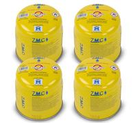 Z.M.C Lot de 4 cartouches de gaz butane 190 g Type C200 pour brûleur à gaz | EN417 et UN2037 - Soupape de sécurité cachée - Diamètre : 8,9 cm - Compatible avec les appareils de perforation