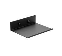 Z metnal Petite étagère flottante, mini étagère en métal brillant pour collection de figurines d'action, étagère murale décorative de 15 cm, aluminium, montage mural, noir mat, 1 pièce