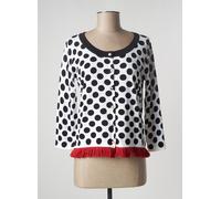 z.o.e (zone of embroidered) gilets femme de couleur blanc