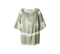 Z-One Chemisier 'Al44iena' kaki / blanc, Taille 4XL-5XL