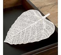 Z-one Lot de 2 passoires à thé en forme de feuille de thé en acier inoxydable (2 pièces Bodhi argenté)