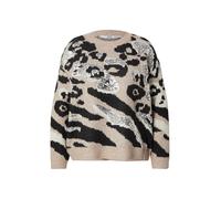 Z-One Pull-over 'He44ather' beige / noir / argent / blanc naturel, Taille XXL-XXXL