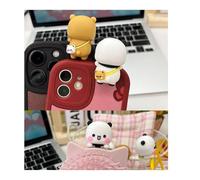 Z-oneMart Lot de 2 figurines d'ours Bubu et Dudu en résine pour décoration d'écran d'ordinateur, écran de contrôle central de voiture et décoration de bureau (couleur 1)