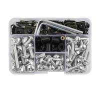 Z Pour CBR600RR CBR1000RR F2 F3 F4 190 Pièces Pour M5 M6 Moto Écrou Boulons Ensemble Vis Boulons À Tête Fraisée Moto Écrou Complet Boulons Kit(Silver)