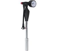 Z Shock - Pompe Amortisseur Vtt - Pompe Haute Pression Vtt 25 Bar / 360 Psi Pour Pneus Vélo, Fourche Et Amortisseur Avec Manomètre - 235 G, Noir/Argent