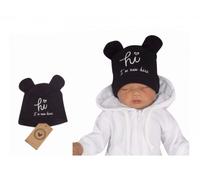 Z&Z Casquette en coton avec oreilles Hi I'm new here, noir