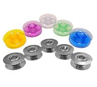 Z.Z.N. Lot de 10 bobines en plastique et métal transparent pour machine à coudre Pfaff 6110, 6112, 6120, 6122, 6122 Stretch & Jeans