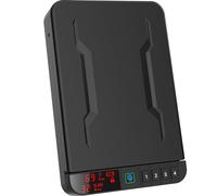 Z ZLJUAN Coffre-fort portable pour pistolet avec écran LCD de la température, de l'humidité, avec empreintes digitales biométriques, serrure à clavier, clé, arme de poing biométrique pour voyage