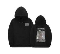 (Z0783*black,L)Cactus Jack Hoodie Men Women Double-sided Logo Print Look Mom I Can Fly Travis Scott Hoodies Unisex Fashion Hip Hop Streetwear