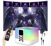 Z1 Mix Android TV Box Android 15, Enceinte Bluetooth TV Box avec WIFI6 et Interface RJ45 adaptative, éclairage RGB,4K,Interaction Multi-écrans, Enceintes sans Fil pour la Maison/Les fêtes/l'extérieur