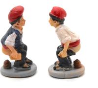 Z1 mk2 x figurines de crèche catalanes, 6,5 cm, lot de 2 bergers traditionnels, statuettes décoratives. L'homme qui fait . statuette chiante. Scène de nativité. Retrouvez la figurine de Noël.