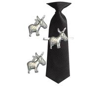 Z46 Donkey Coffret cadeau avec pince à cravate et boutons de manchette en étain anglais