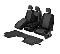 Z4L Ensemble de housses de siège Hero et tapis en caoutchouc pour Opel Vivaro C à partir de 2019 - Noir - Un set