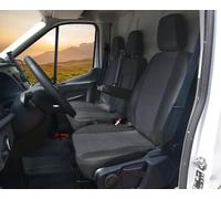 Z4L Housses de siège pour Ford Transit à partir de 2014/à partir de 2020-3 places - Polyester avec cuir synthétique noir - Viva - Ajustement parfait