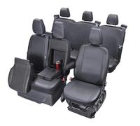 Z4L Housses de siège pour Ford Transit à partir de 2014/à partir de 2020-6 places - En cuir synthétique noir - Ajustement parfait