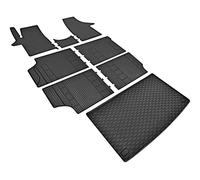 Z4L Lot de tapis de sol en caoutchouc et bac de coffre pour VW T6 Transporter/Caravelle 8/9 sièges à partir de 2015 à 2019 | L2