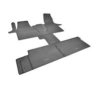 Z4L Tapis de sol en caoutchouc sur mesure - Parfaitement adaptés pour VW T6.1 Caravelle Transporter à partir de 2019 - 5 sièges, Noir
