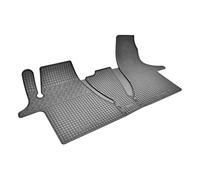 Z4L Tapis de sol en caoutchouc sur mesure - Parfaitement adaptés pour VW T6.1 Transporter / Caravelle / Multivan à partir de 2019 - 2/3 sièges., Noir