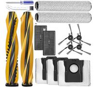 Z60 Ultra Kit d'accessoires de rechange compatible avec MOVA Z60 Ultra Roller Robot Aspirateur Pièces 1 brosse principale, 2 serpillères à rouleau, 2 filtres HEPA, 4 brosses latérales, 3 sacs à