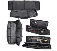 ZAANU Étuis à fusils, étui à Fusil Tactique Double - Sac de tir Souple - Espace pour Deux fusils, fusils de Chasse et Rangement pour Pistolets, Armes de Poing, munitions, chargeurs, Noir