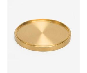 ZAAWUUT Dessous de verre en laiton massif pour boissons, support pour tasse à thé, améliorez votre table avec des accents décoratifs dorés élégants (8,93 cm)