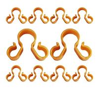 ZAAWUUT Lot de 10 clips de sécurité pour bouteille de champagne ou de vin - Pour mariage, fête d'anniversaire (doré, double clip)