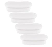 ZAAWUUT Lot de 4 bouchons de trop-plein ovales en caoutchouc pour évier de cuisine et salle de bain