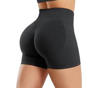 ZAAYO Short de sport pour femme - 11,9 cm - Taille haute - Caché - Scrunch, Noir , M