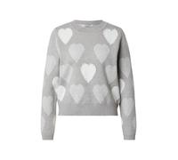 ZABAIONE Pull-over 'He44art' gris clair / blanc, Taille L-XL