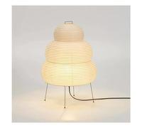 ZABEES Décor Lampe de Bureau trépied lampadaire Chambre Chevet Japonais Salon Salle à Manger étude Loft Blanc Papier de Riz Lampe de Table