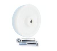 Zabi Roulettes de transport en nylon polyamide avec kit de montage, Ø 140 mm, capacité de charge 150 kg, roulement à rouleaux