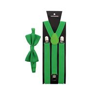 Zac’s Alter Ego Bretelles et nœud papillon prénoué assortis - Vert - taille unique
