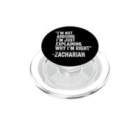 Zachariah Citation drôle Anniversaire Personnalisé Nom Idée Ingénieur PopSockets PopGrip pour MagSafe