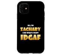 Zachary Joke IDGAF Funny Meme Halloween Zach Costume Zachary Coque pour iPhone 11