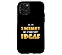 Zachary Joke IDGAF Funny Meme Halloween Zach Costume Zachary Coque pour iPhone 11 Pro