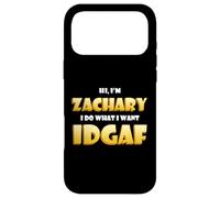 Zachary Joke IDGAF Funny Meme Halloween Zach Costume Zachary Coque pour iPhone 17 Pro Max